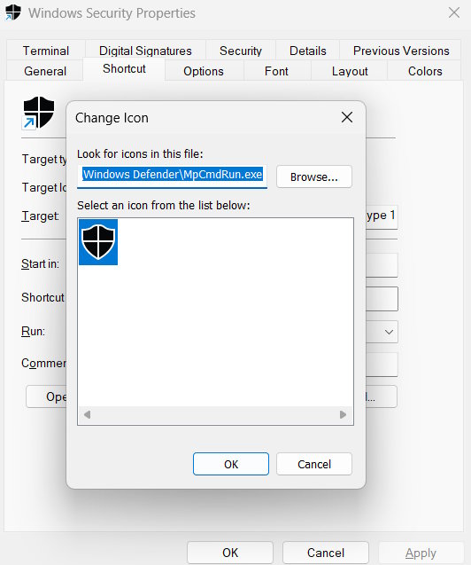 How to create a Windows Security shortcut on Windows Picture 6