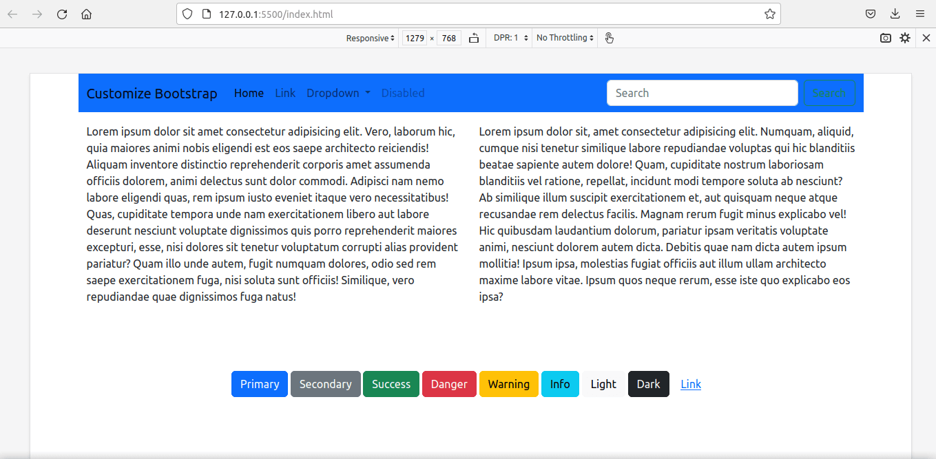 Picture 1 of How to customize Bootstrap with Sass