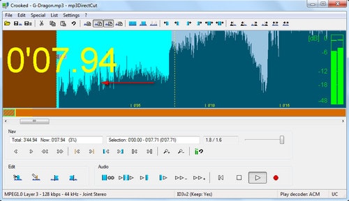 Picture 3 of How to cut MP3 music and create phone ringtones using mp3DirectCut
