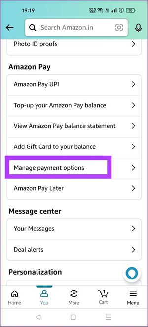 How to delete a payment card on Amazon Picture 6