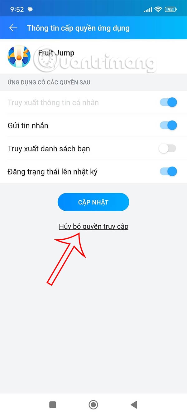 How to delete applications that grant access to Zalo Picture 5