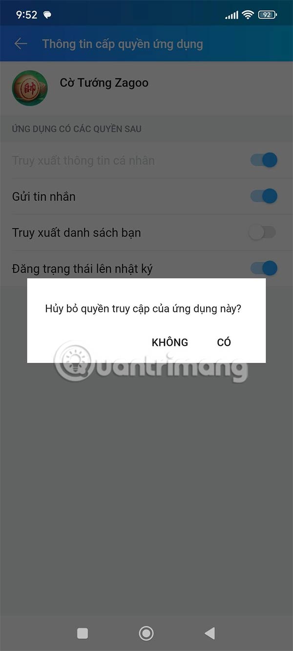How to delete applications that grant access to Zalo Picture 7