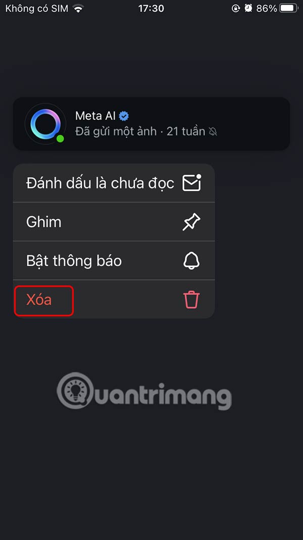 How to delete Meta AI chat history Picture 5