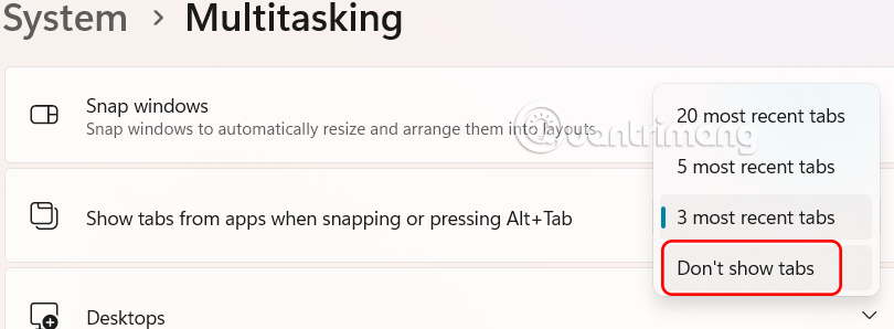 How to delete Edge tabs from Alt + Tab Picture 2