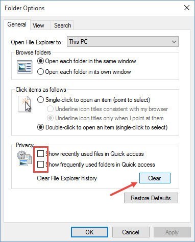 How to delete folder and file search history on File Explorer Picture 10