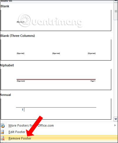How to delete Header and Footer in Word - Header and footer insert content Picture 3