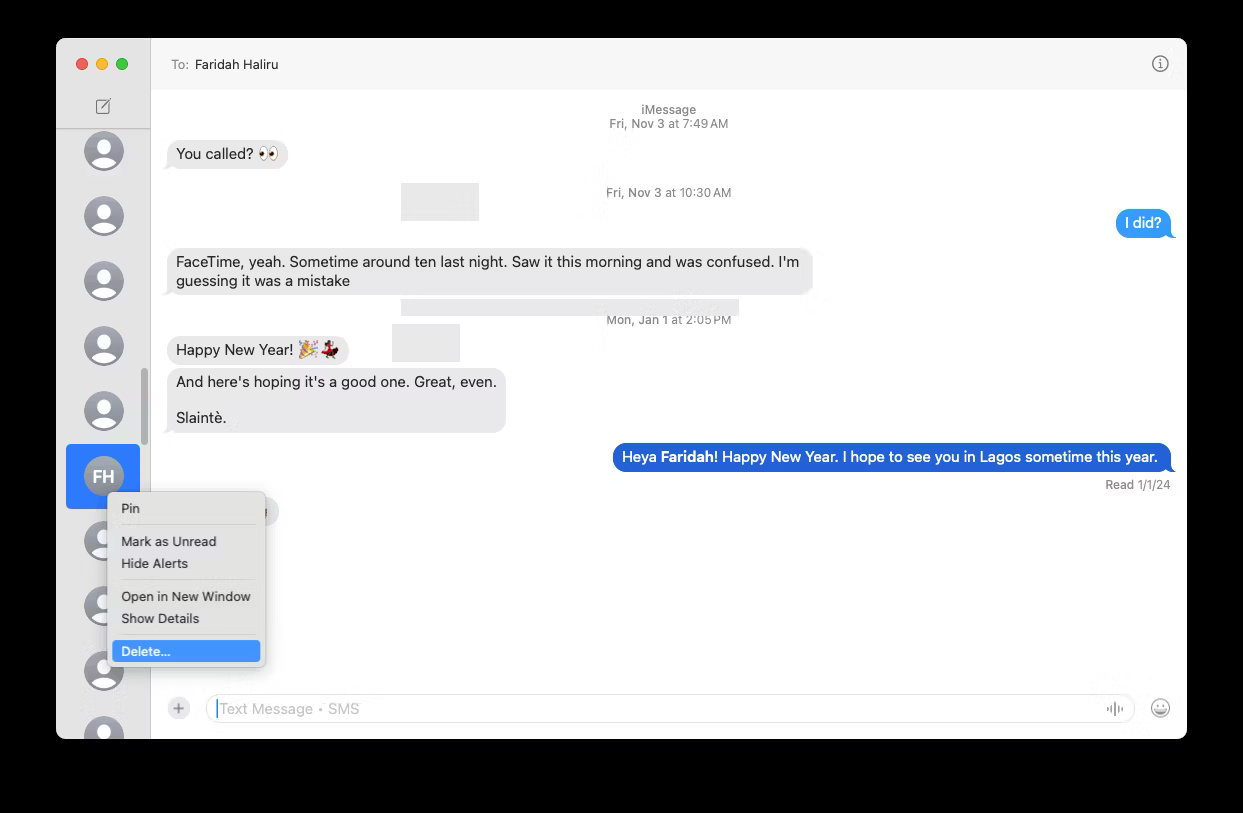 How to delete iMessages on Mac Picture 3