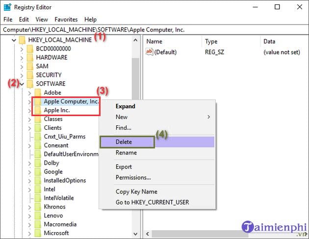 Picture 10 of How to delete iTunes, completely uninstall iTunes from your computer.