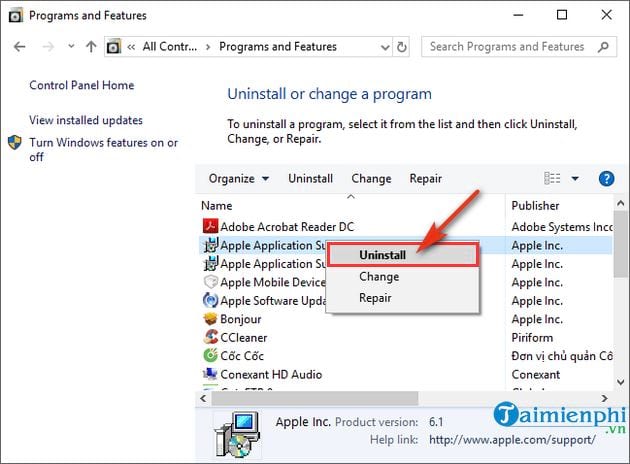Picture 4 of How to delete iTunes, completely uninstall iTunes from your computer.