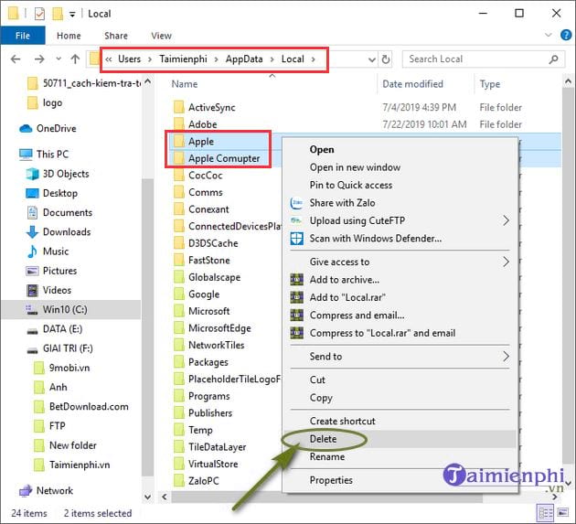 Picture 6 of How to delete iTunes, completely uninstall iTunes from your computer.