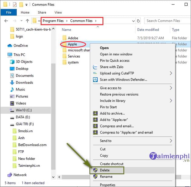 Picture 8 of How to delete iTunes, completely uninstall iTunes from your computer.