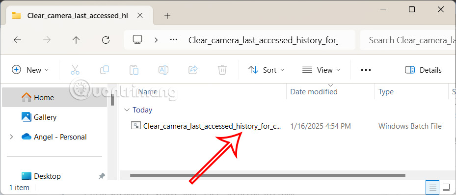 How to delete last camera access history on Windows 11 Picture 1