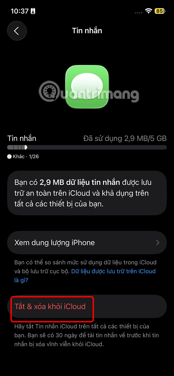 How to Delete Old Messages in iCloud on iPhone Picture 13