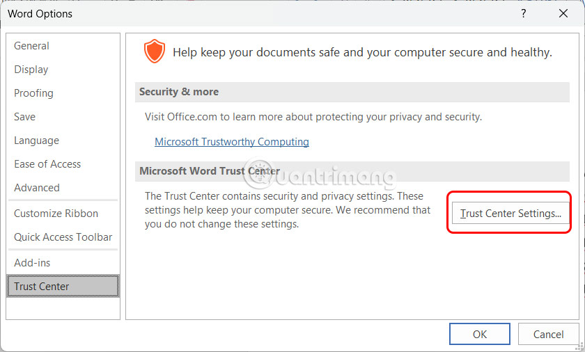 How to remove personal information from a Word document Picture 6