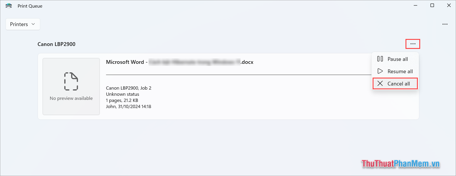 How to delete print jobs on Windows 11 Picture 6