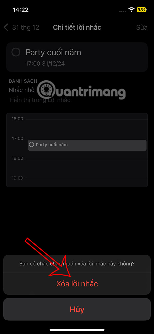How to delete reminders from Calendar on iPhone Picture 7