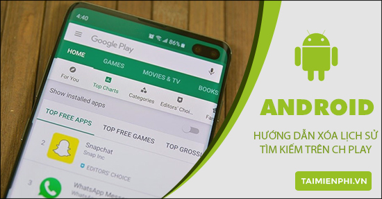 How to delete search history on CH Play, hide searched content Picture 1