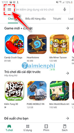 How to delete search history on CH Play, hide searched content Picture 2