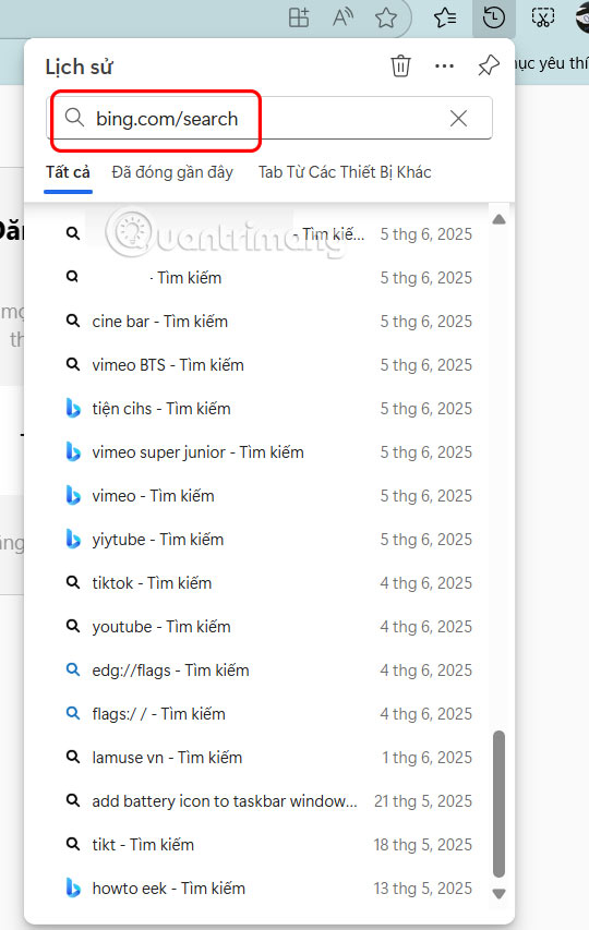 How to clear search history on Microsoft Edge Picture 2