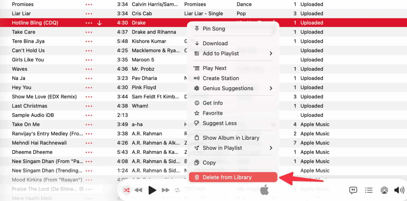 How to delete music uploaded to iCloud Picture 2