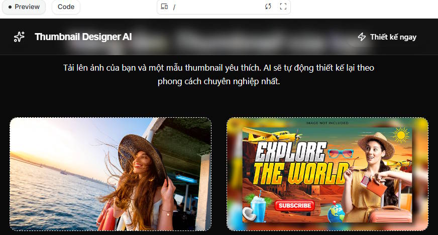 How to design an app to create thumbnail images using Google AI Studio Picture 3