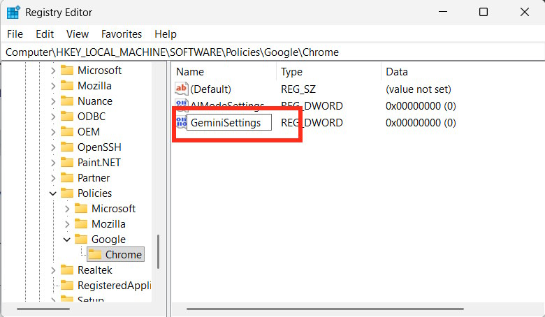 How to disable AI on the address bar and new tabs in Chrome. Picture 8
