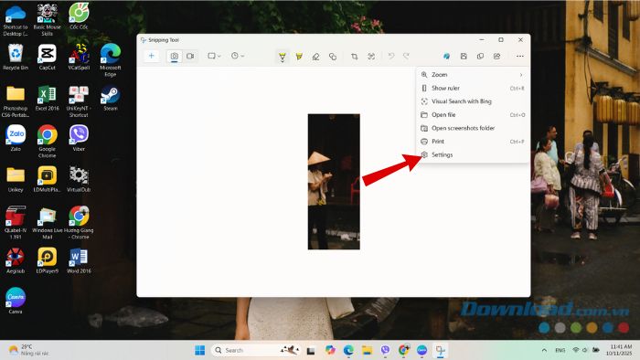 How to disable automatic screenshot saving in Snipping Tool. Picture 1