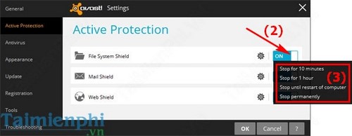 Picture 4 of How to disable Avast for a specific period of time.