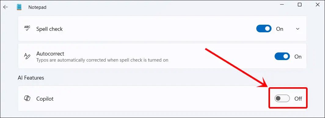images 1 of How to disable formatting and Copilot in Notepad on Windows 11
