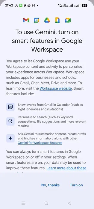 How to disable Gemini in Gmail and other Google Workspace apps Picture 10