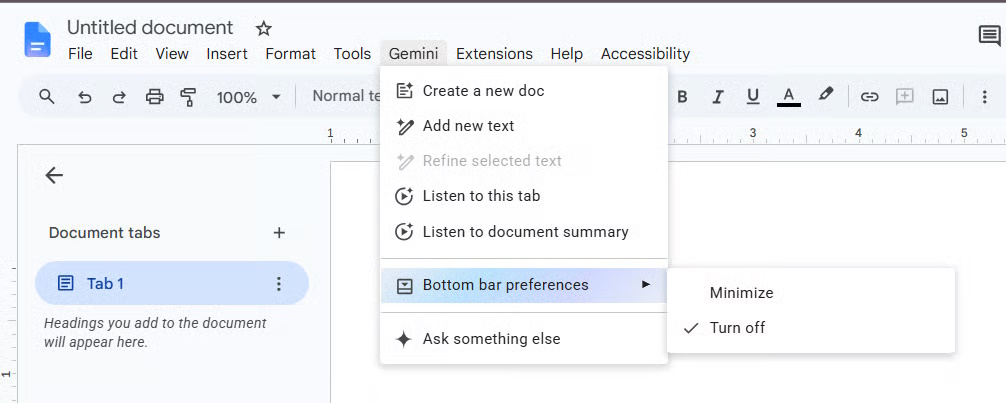 images 3 of How to disable Gemini in Google Docs