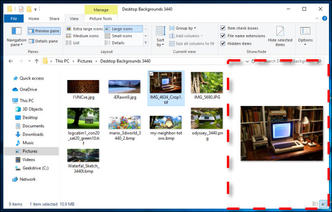 How to display File Explorer's Preview Pane on Windows 10/11 Picture 4