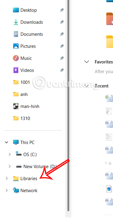 How to display Libraries folder on Windows 11 Picture 5