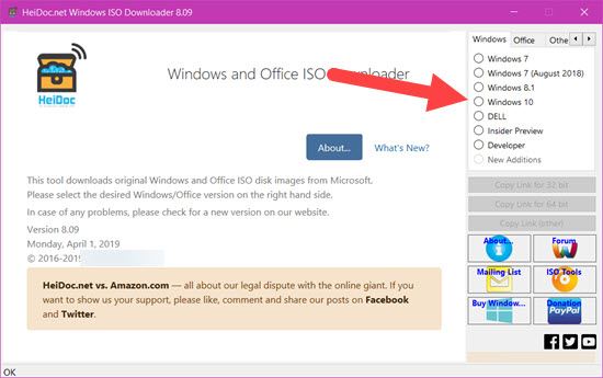 Picture 8 of How to download the original Windows 10 ISO file from Microsoft