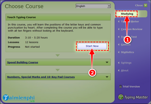 Picture 13 of How to download and install Typing Master 10, a software for typing with ten fingers.