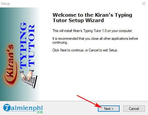 Picture 1 of How to download and use Kiran's Typing Tutor to practice 10-finger typing.