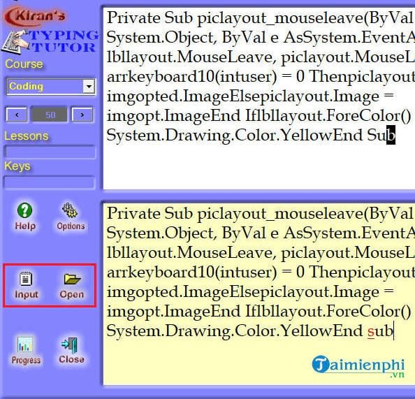 Picture 10 of How to download and use Kiran's Typing Tutor to practice 10-finger typing.