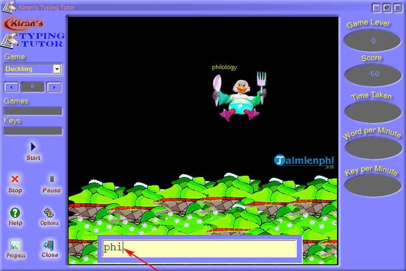 Picture 13 of How to download and use Kiran's Typing Tutor to practice 10-finger typing.