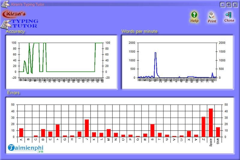Picture 15 of How to download and use Kiran's Typing Tutor to practice 10-finger typing.