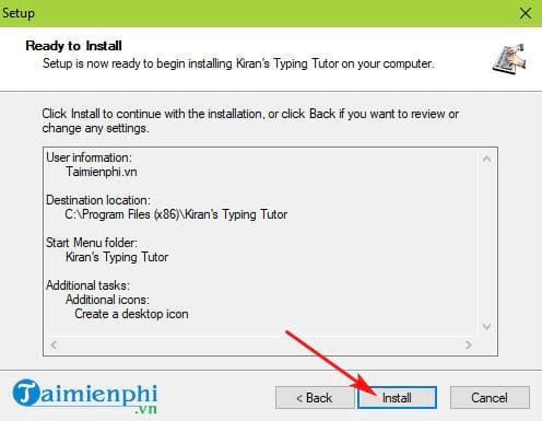 Picture 2 of How to download and use Kiran's Typing Tutor to practice 10-finger typing.