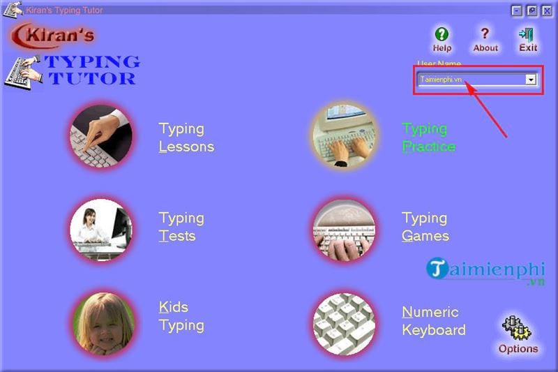 Picture 4 of How to download and use Kiran's Typing Tutor to practice 10-finger typing.