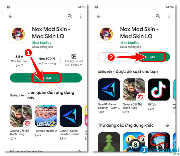 How to download and use Nox Mod Skin Lien Quan on phone Picture 1