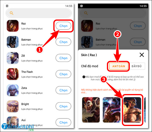 How to download and use Nox Mod Skin Lien Quan on phone Picture 4