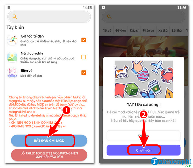 How to download and use Nox Mod Skin Lien Quan on phone Picture 5