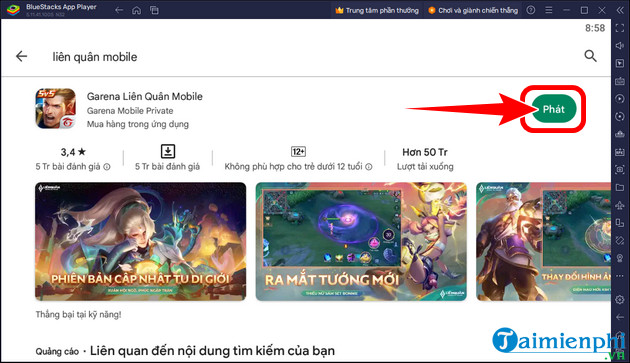 How to download Lien Quan Mobile for PC using emulator software Picture 6