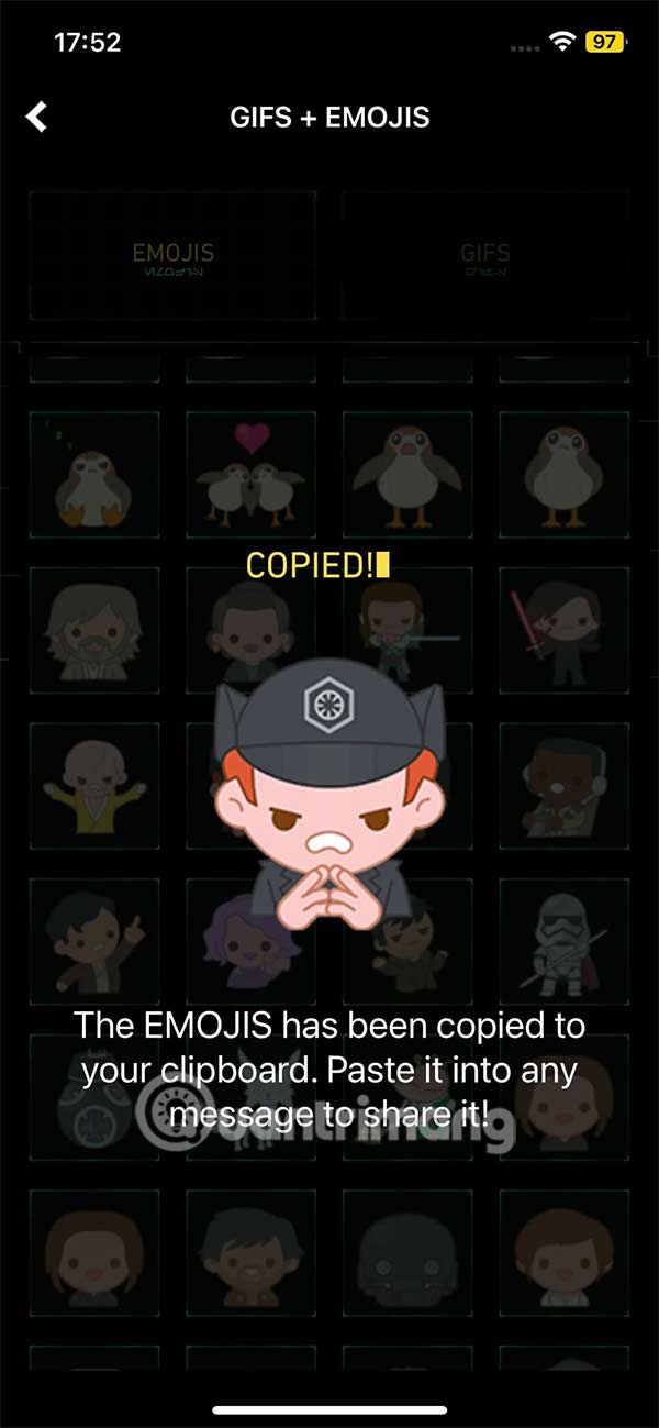 Instructions for downloading Star Wars emoji for iPhone Picture 4