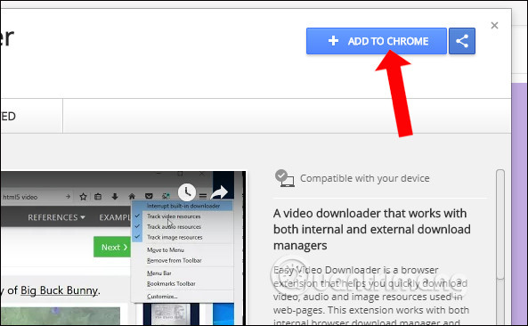 How to download videos, audio, images on Chrome - Easy Video Downloader utility Picture 1