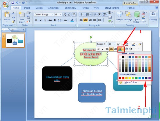 How to draw a beautiful, professional mind map in Powerpoint Picture 8