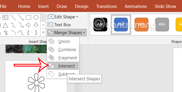 Instructions for drawing a semicircle in PowerPoint Picture 5