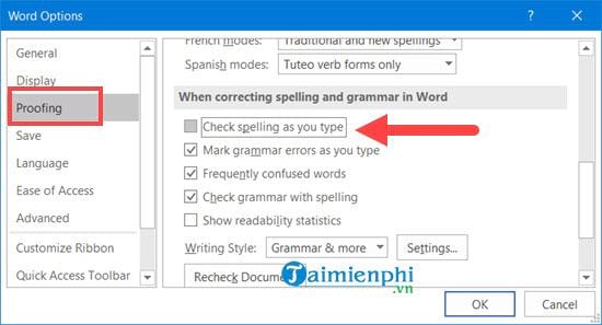 Picture 3 of How to easily and effectively remove red underlines in Word